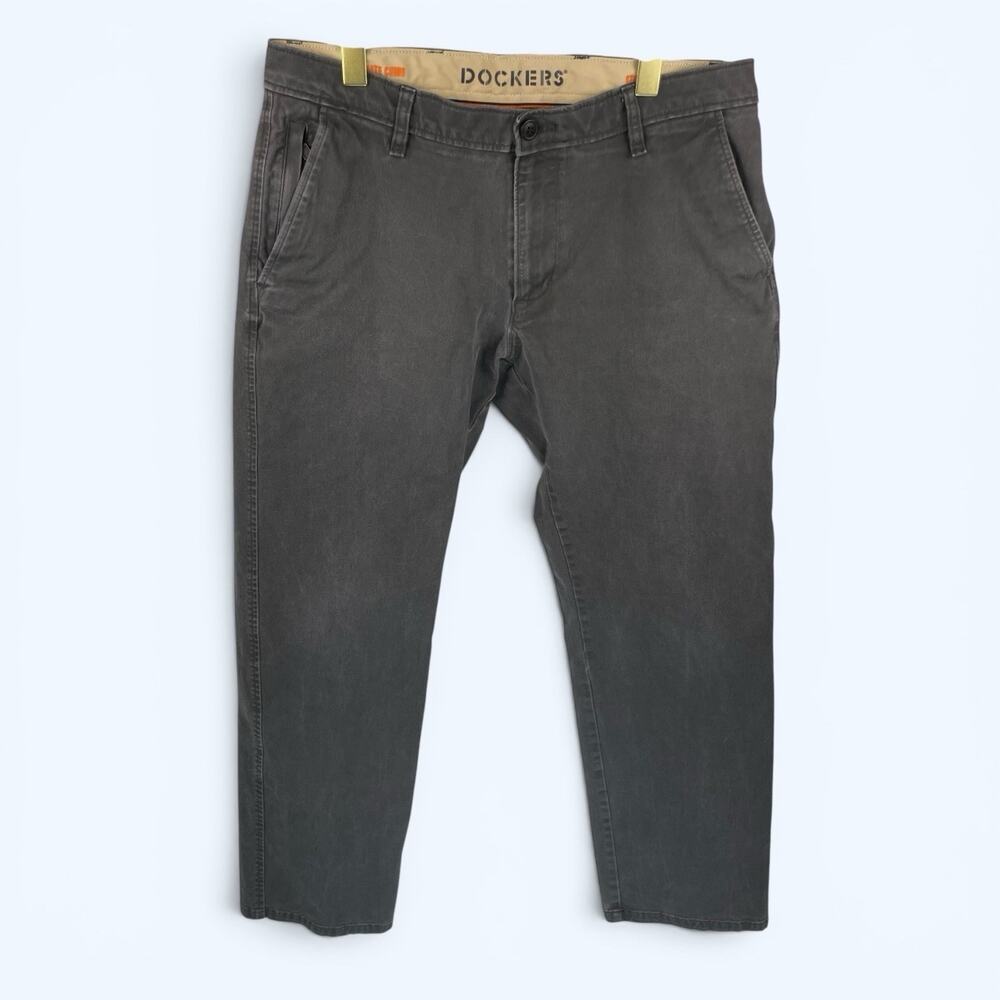 Dockers Ultimate Chino Straight Fit Smart 360 Flex Men's Dark Gray 33x30 (33x29)